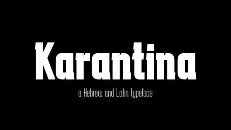 Шрифт Karantina