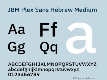 Шрифт IBM Plex Sans Hebrew