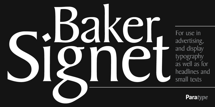 Шрифт Baker Signet