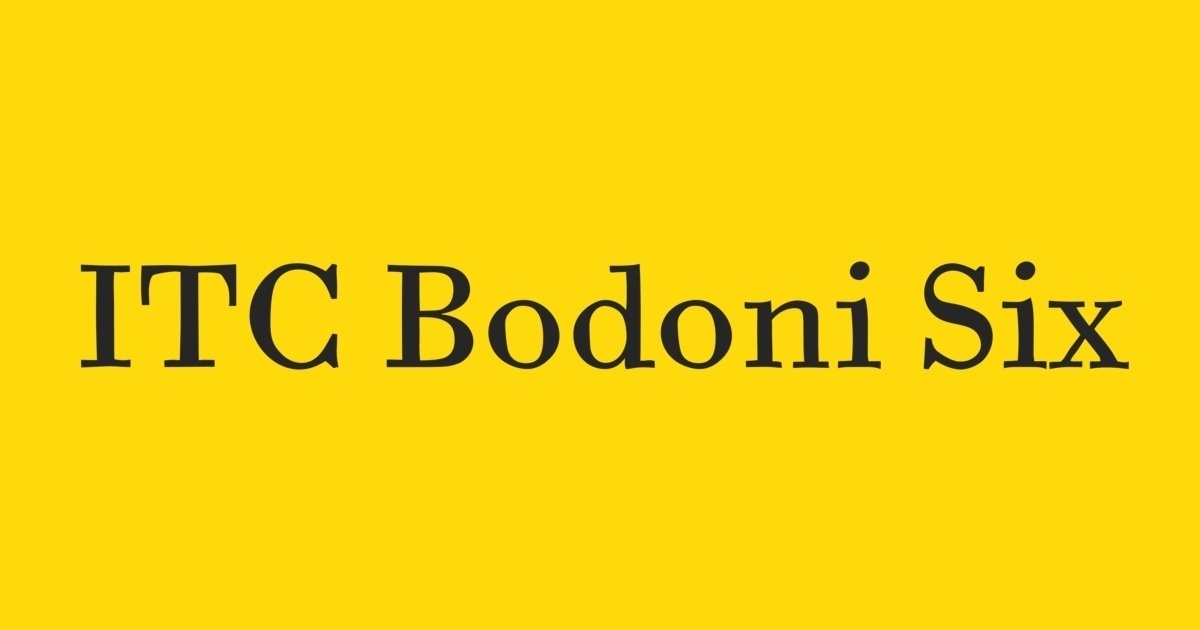 Шрифт Bodoni Six