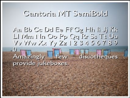 Шрифт Cantoria