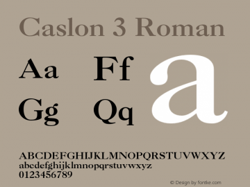 Шрифт Caslon 3
