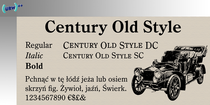 Шрифт Century Old Style