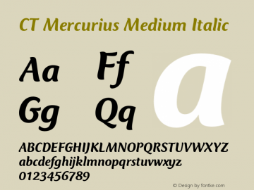 Шрифт CT Mercurius