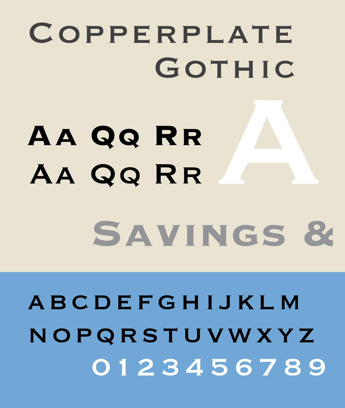 Шрифт Copperplate Gothic