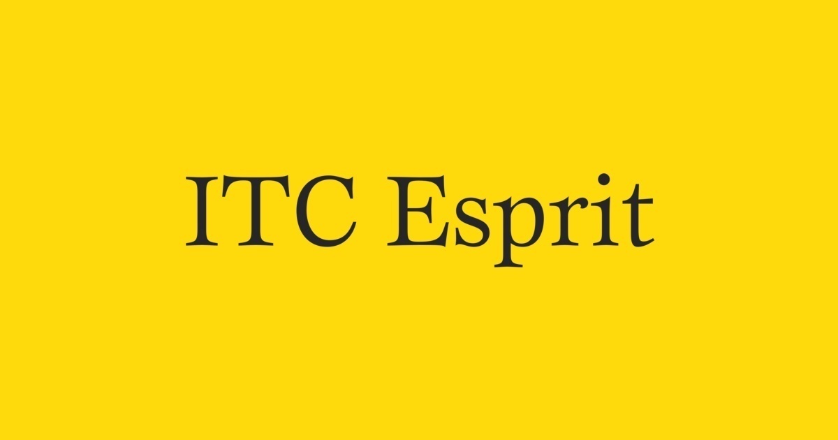 Шрифт ITC Esprit