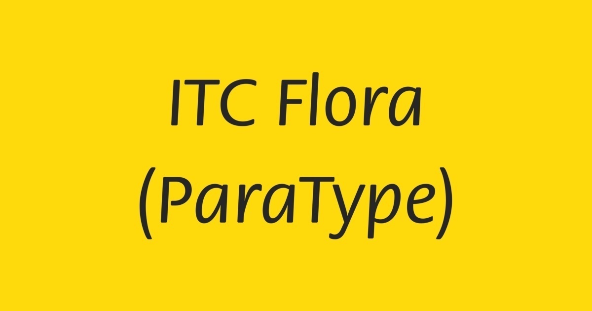 Шрифт ITC Flora