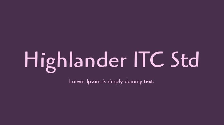 Шрифт ITC Highlander