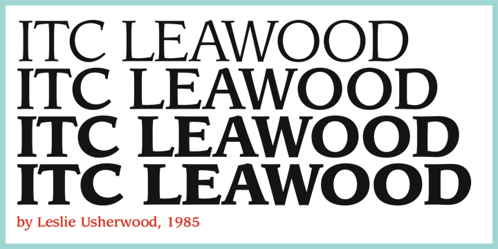 Шрифт ITC Leawood