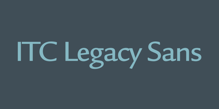 Шрифт ITC Legacy Sans
