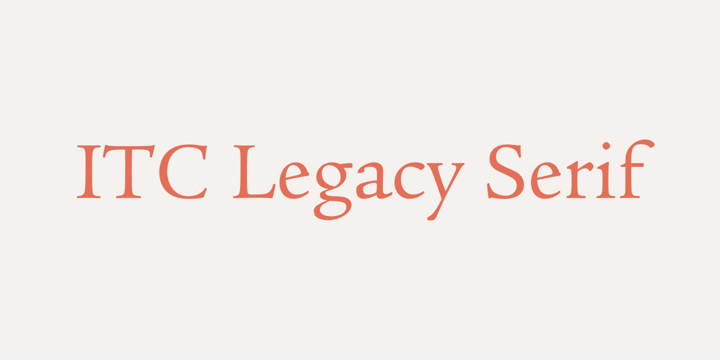 Шрифт ITC Legacy Serif