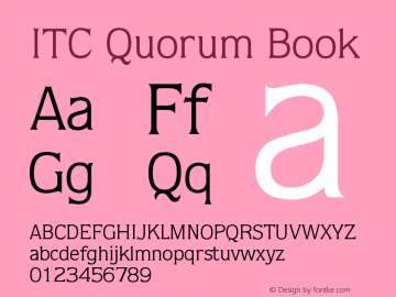 Шрифт ITC Quorum