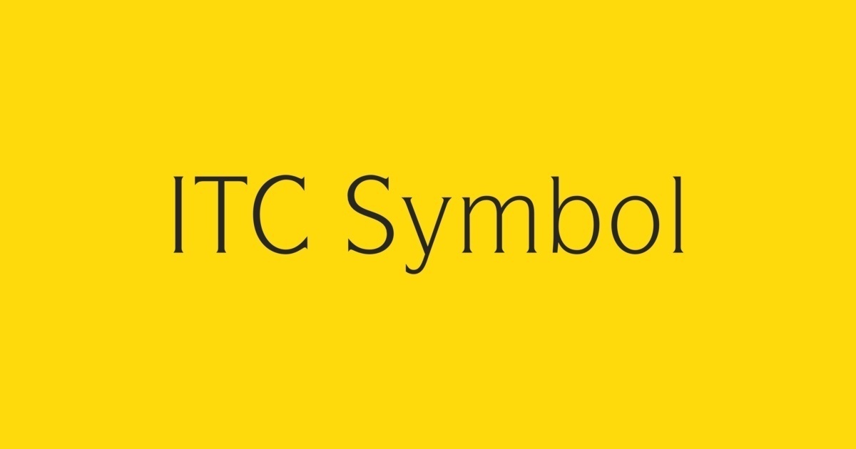 Шрифт ITC Symbol