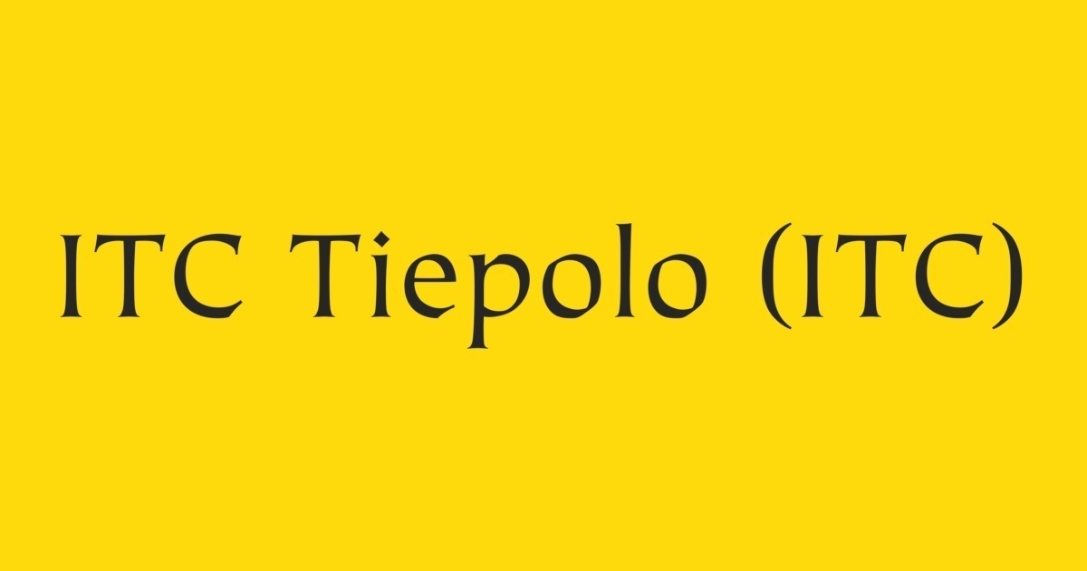 Шрифт ITC Tiepolo