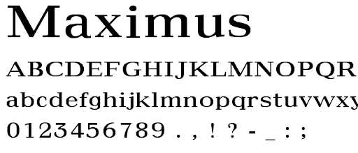 Шрифт Maximus