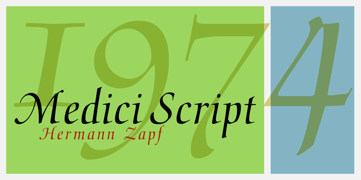 Шрифт Medici Script