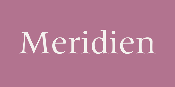 Шрифт Meridien