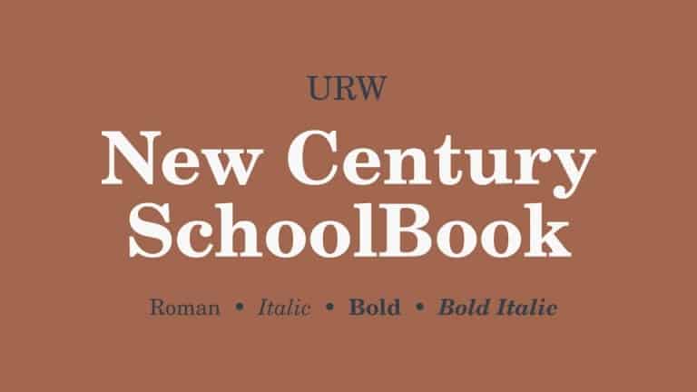 Шрифт New Century Schoolbook
