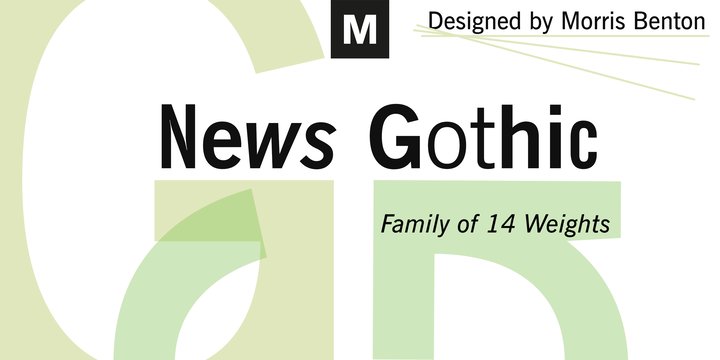 Шрифт News Gothic