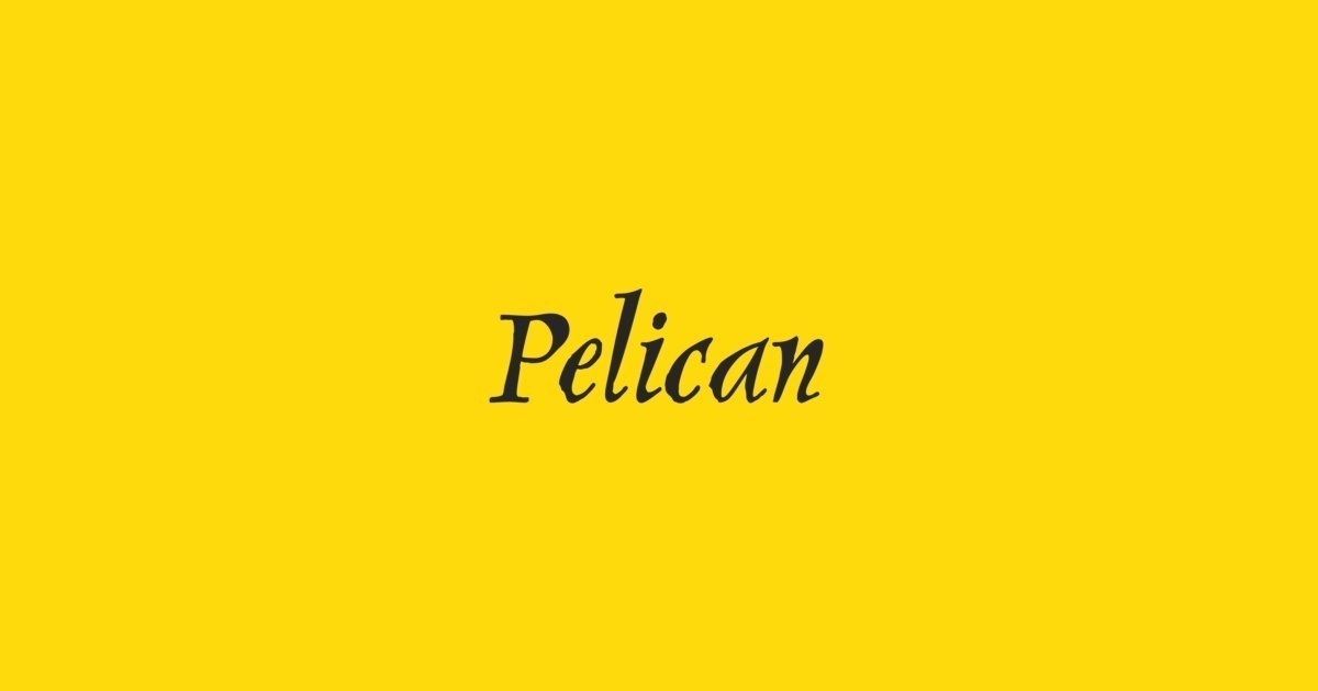 Шрифт Pelican