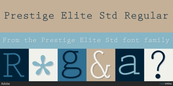 Шрифт Prestige Elite