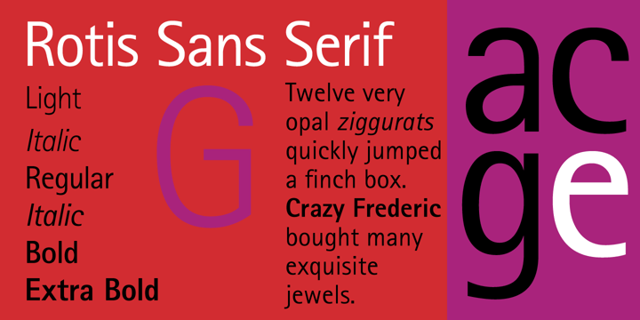 Шрифт Rotis Sans Serif Std