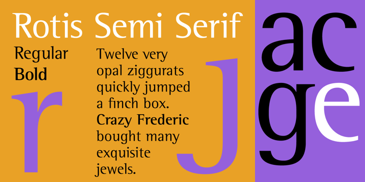 Шрифт Rotis Semi Sans