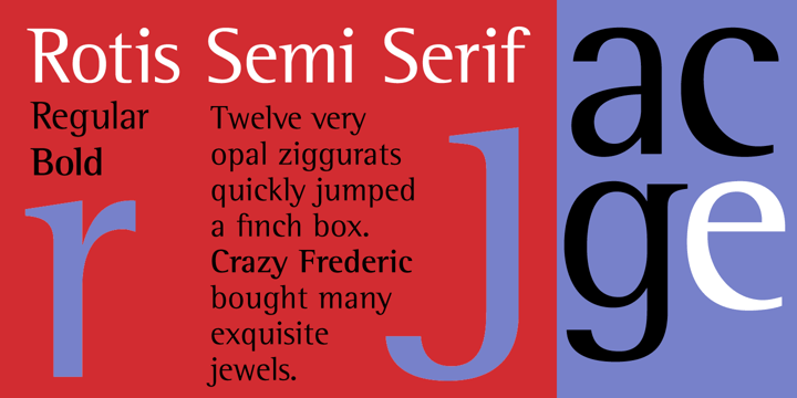 Шрифт Rotis Semi Serif