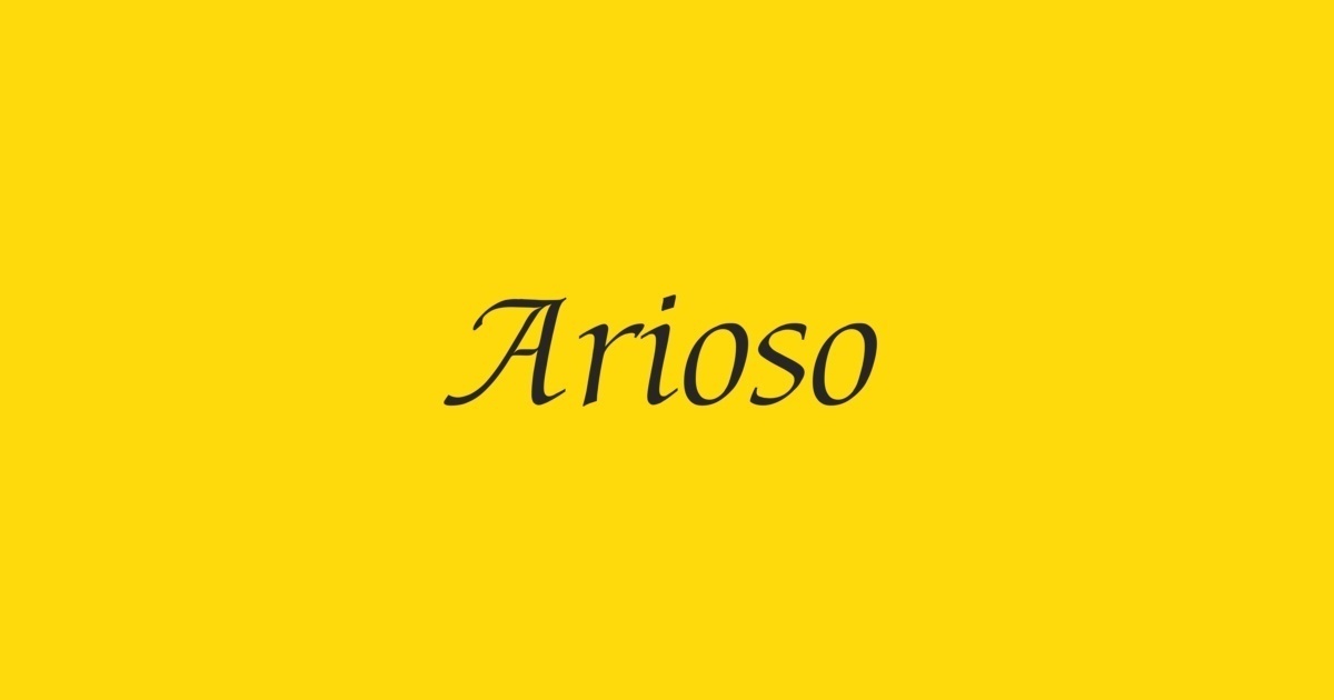 Шрифт Arioso