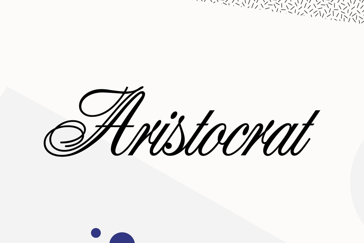 Шрифт Aristocrat