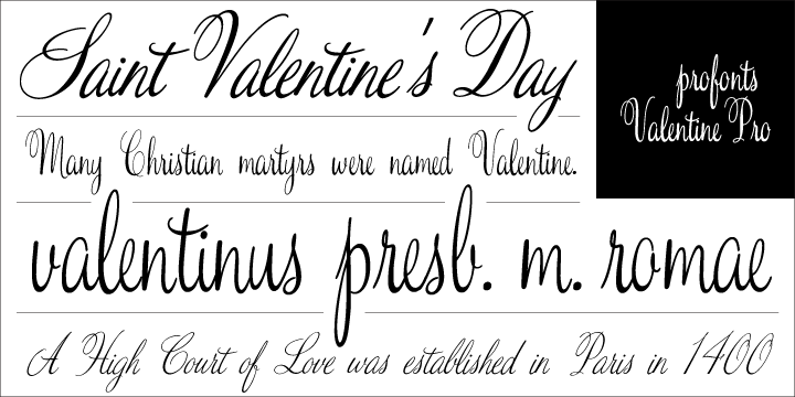Шрифт Valentine