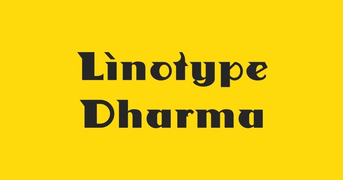 Шрифт Linotype Dharma