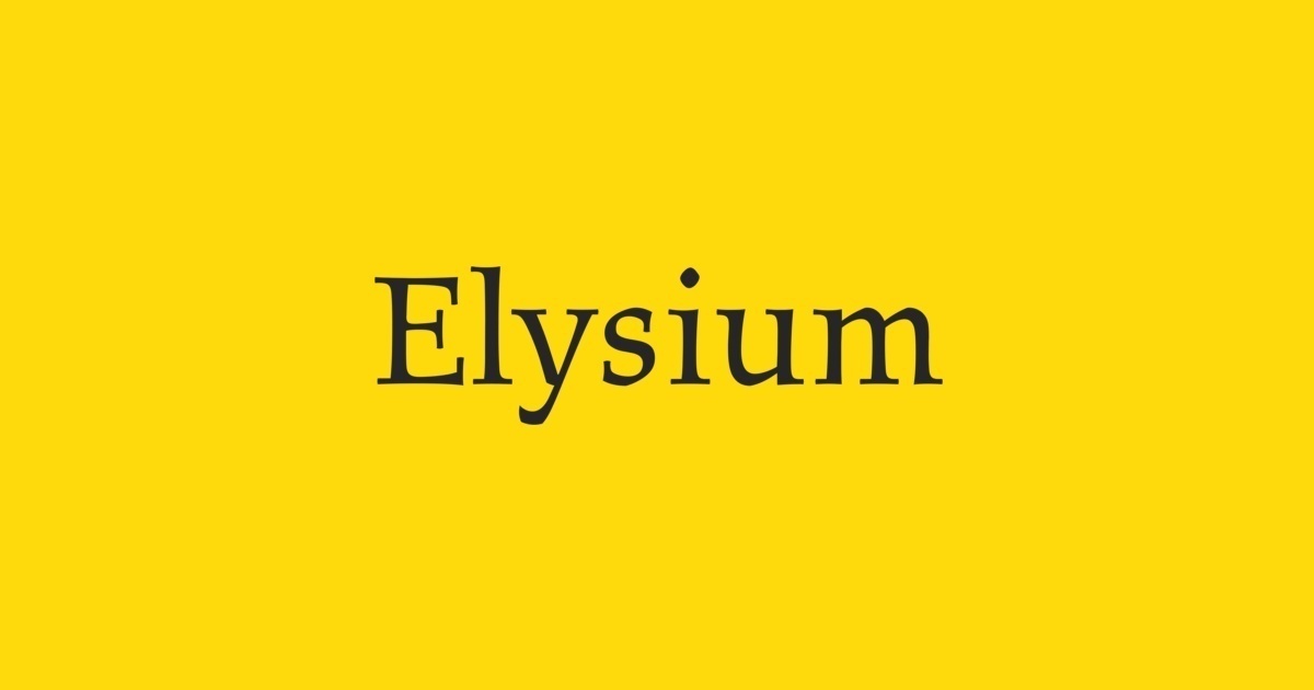 Шрифт Elysium