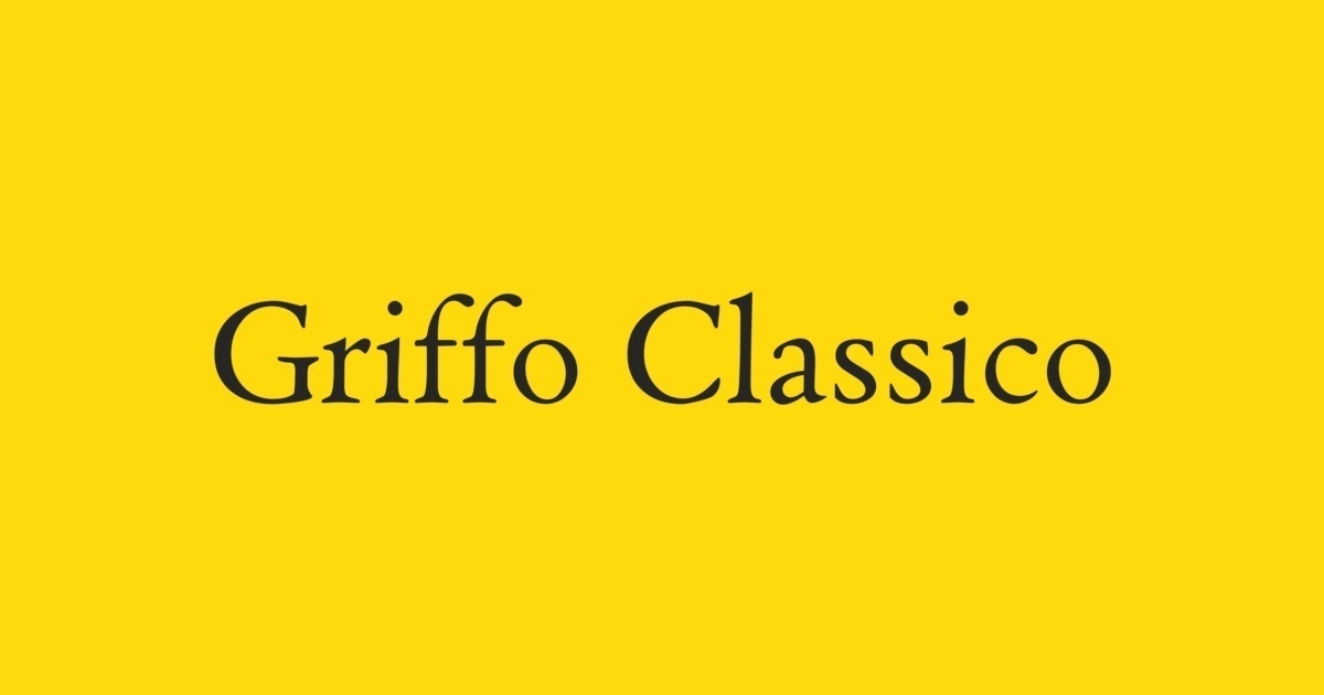 Шрифт Griffo Classico