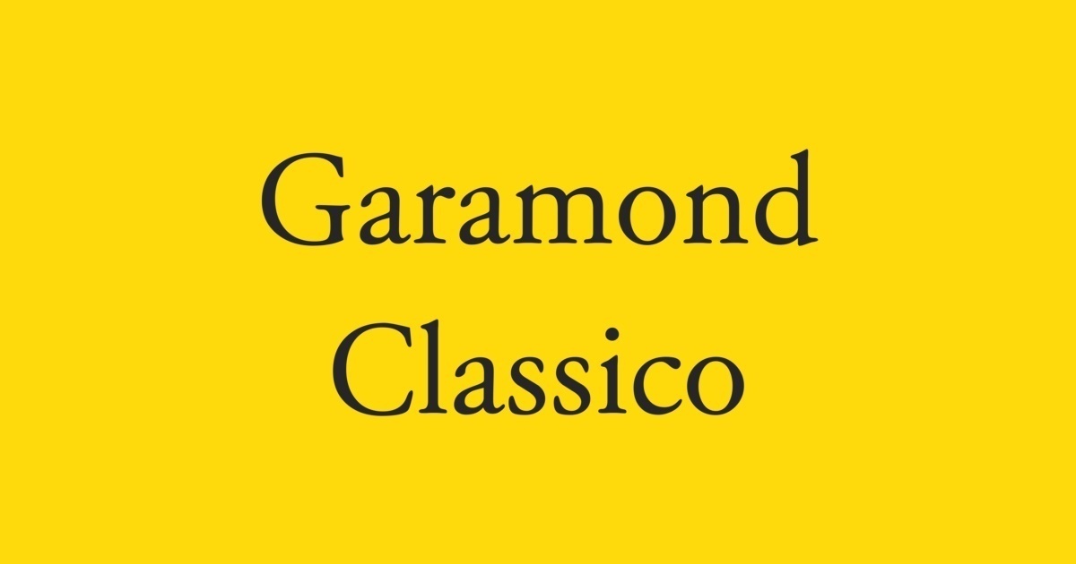 Шрифт Garamond Classico