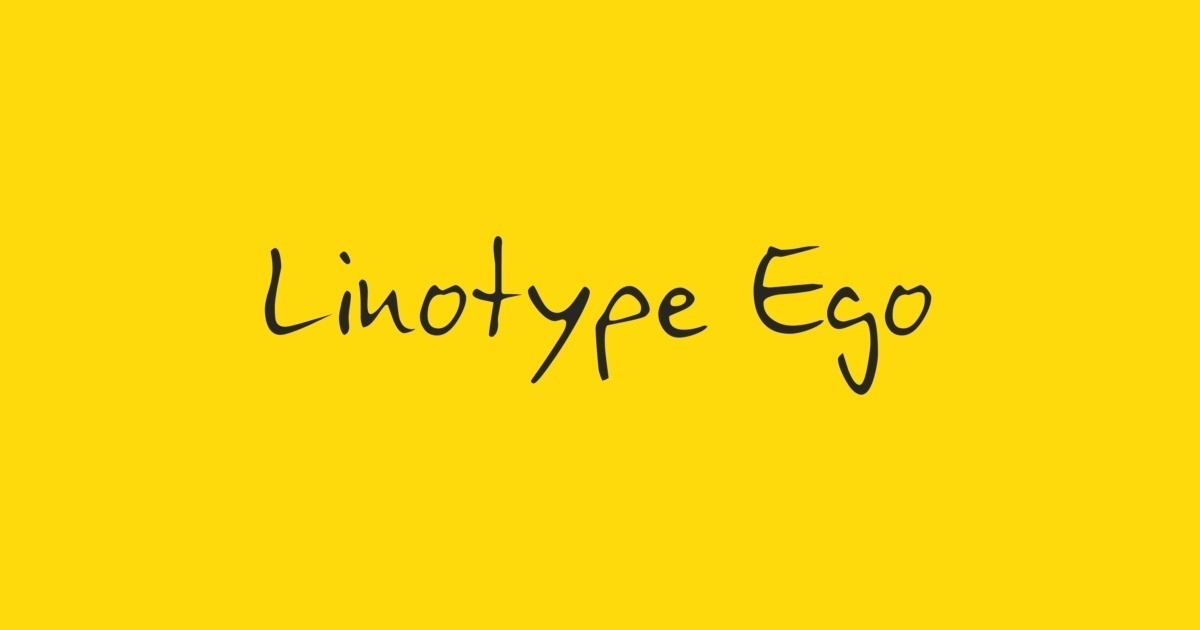 Шрифт Linotype Ego