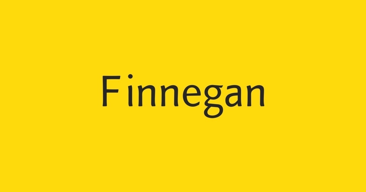 Шрифт Finnegan