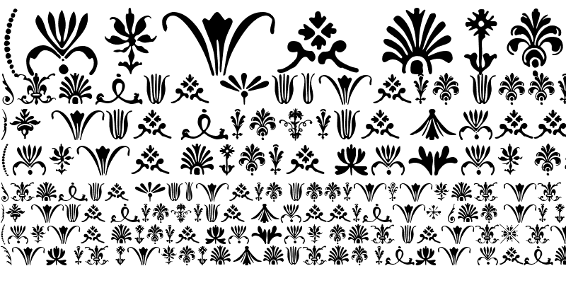Шрифт Calligraphic Ornaments
