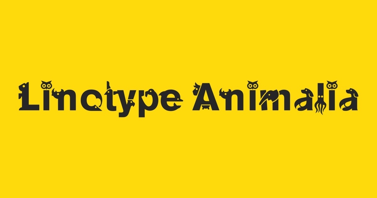 Шрифт Linotype Animalia