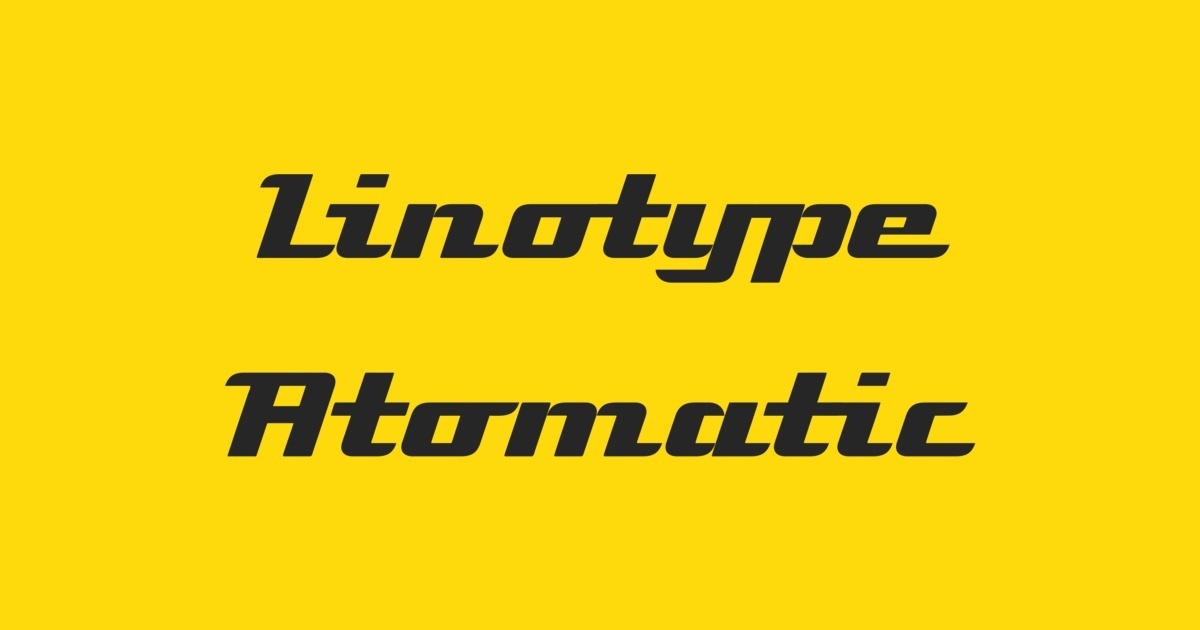 Шрифт Linotype Atomatic
