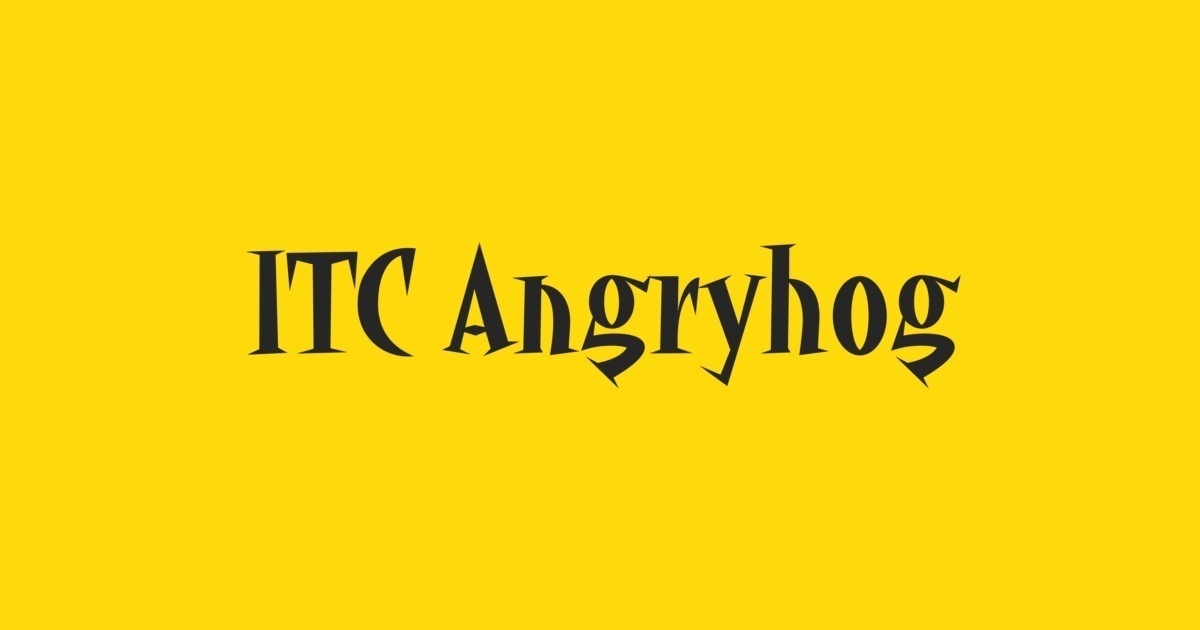 Шрифт Angryhog ITC