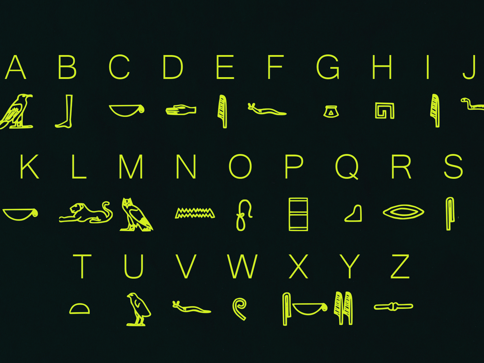 Шрифт Hyroglyphes