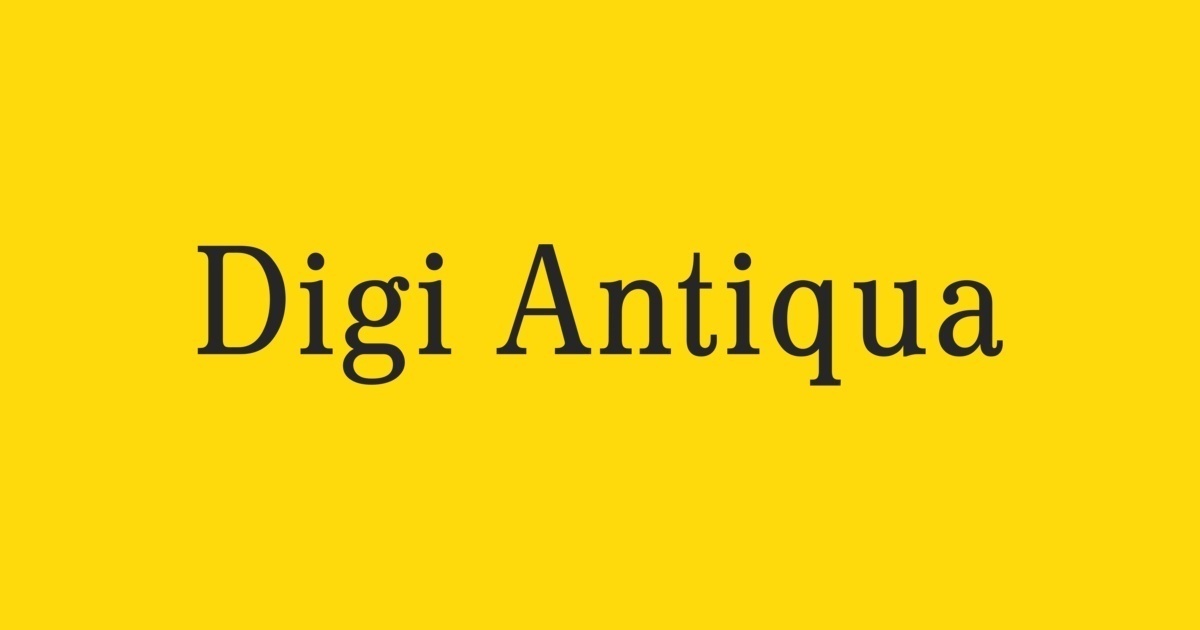 Шрифт Digi Antiqua