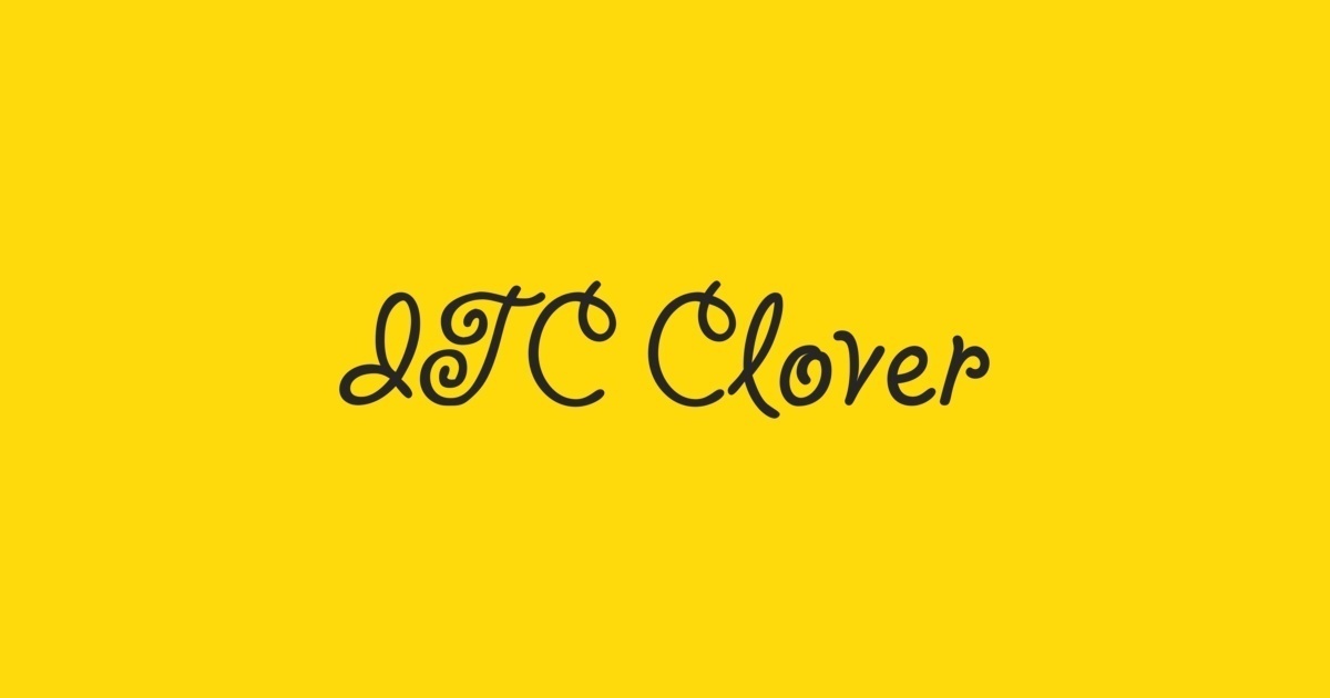 Шрифт Clover ITC