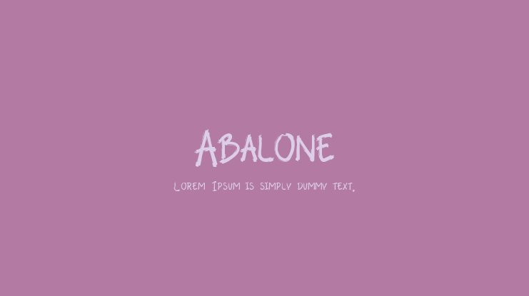 Шрифт Abalone