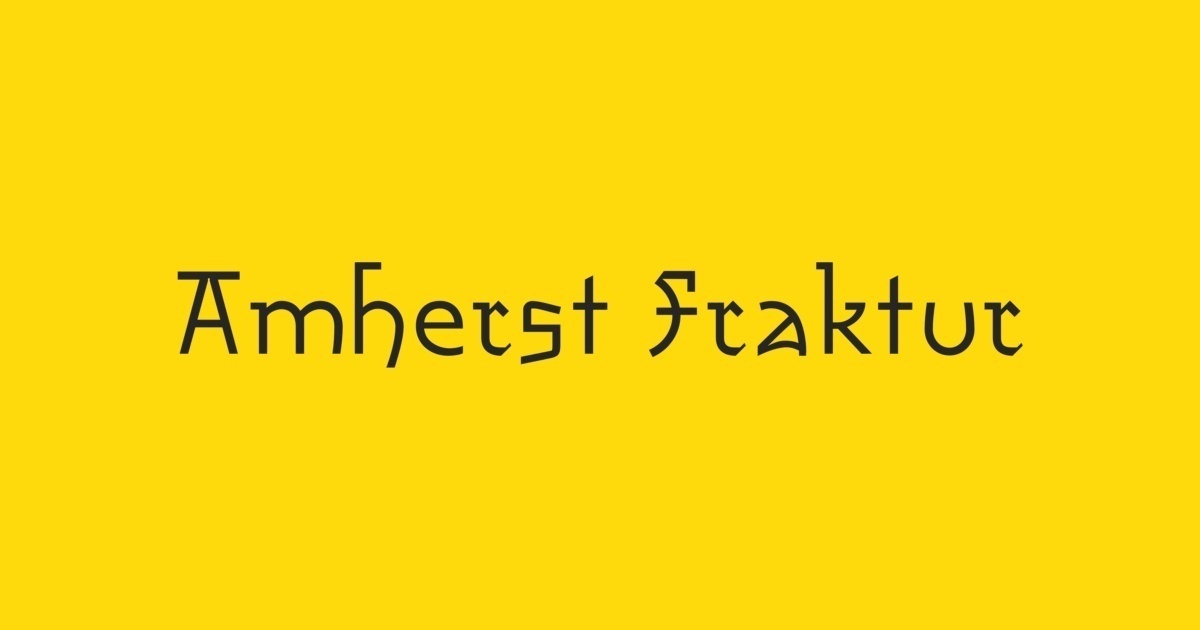 Шрифт Amherst Fraktur