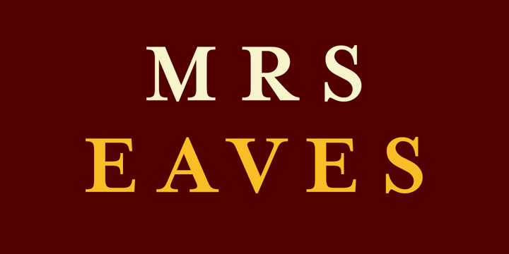 Шрифт Mrs Eaves