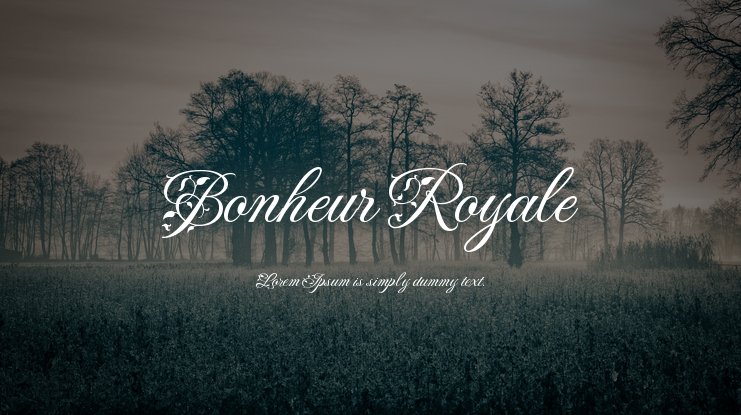 Шрифт Bonheur Royale