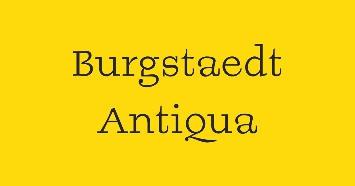 Шрифт Burgstaedt Antiqua