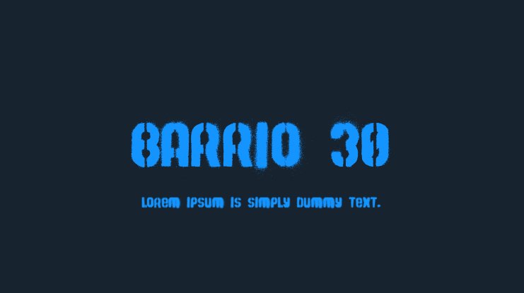 Шрифт Barrio 30